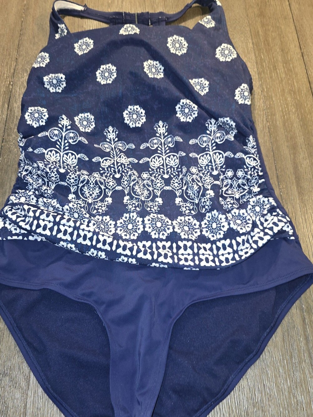 Jantzen Sz. 16W Blue/white Full Piece Swiming Suit